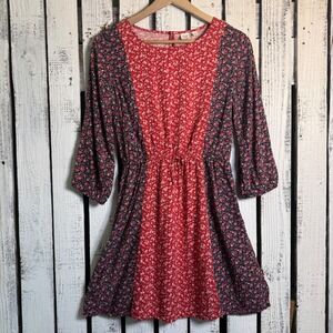 Gap Kids Red Navy Floral Dress Girls XXL Boho Fairy Lightweight Cottagecore